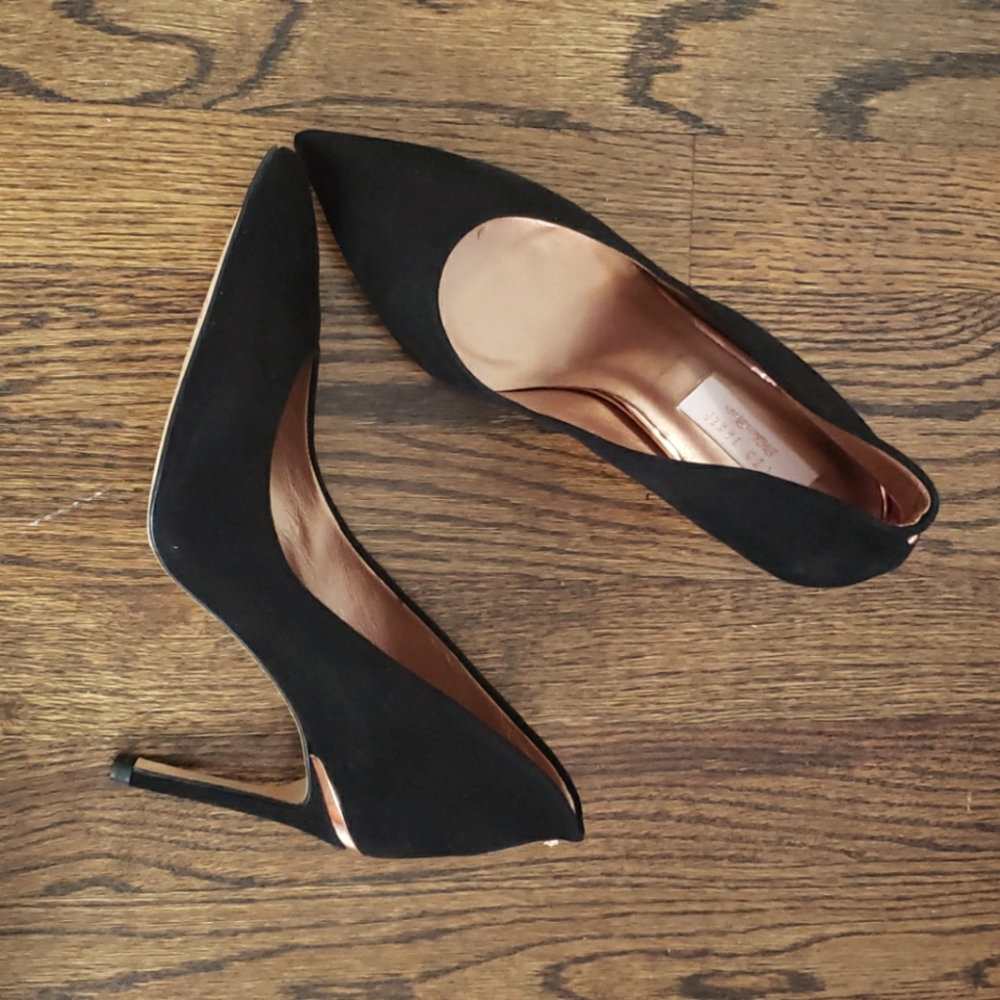 Ted Baker black suede heels